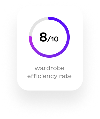 Wardrobe efficiency rate: 8/10